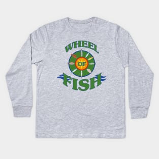 Wheel of Fish Kids Long Sleeve T-Shirt